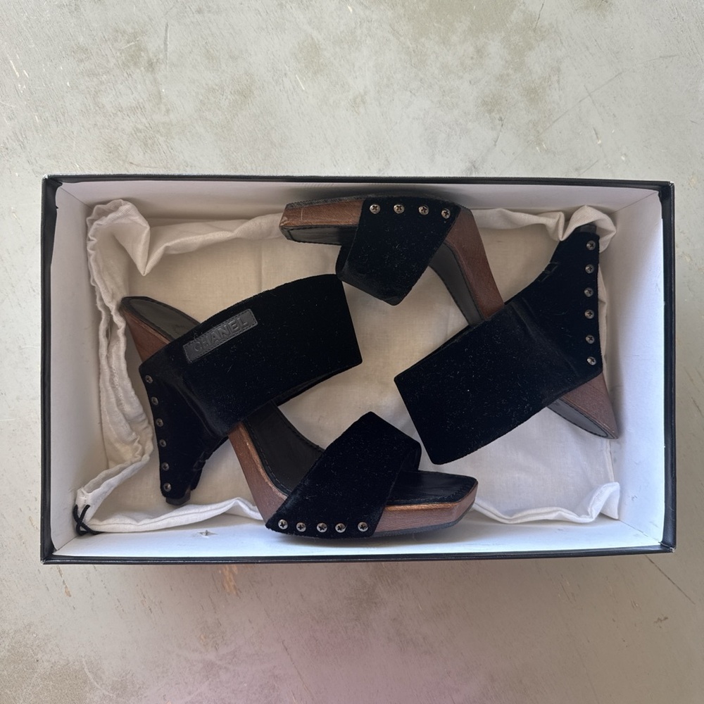 Chanel Studded Mules